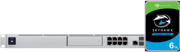 Ubiquiti UniFi Dream Machine SE + Seagate Skyhawk 6TB HDD van het merk Ubiquiti en de categorie routers