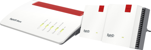FRITZ!Box 7590 AX + FRITZ!Repeater 1200 AX (2-pack) van het merk AVM FRITZ! en de categorie routers